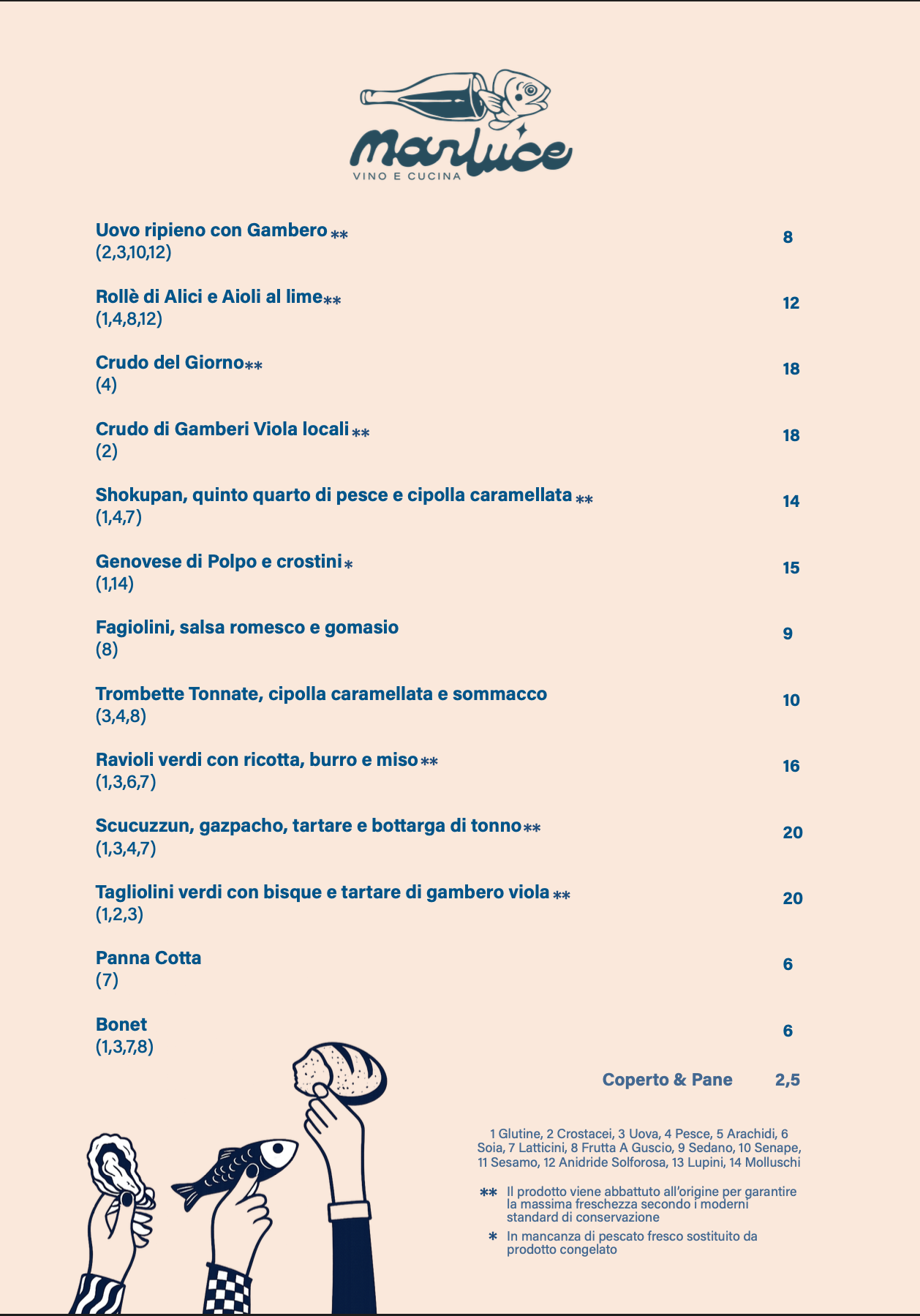 Menu Marluce